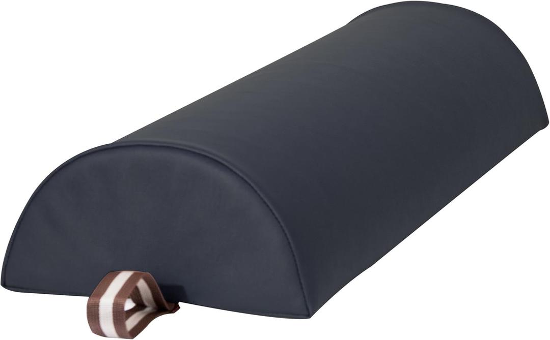 Master Massage 6"x26" Large Half Round Bolster Pillow  Black, Semi-Round Cushion for Massage Tables, Yoga, and Physical Therapy