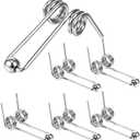 6PCS Double Return Torsion Springs, Hair Curling Torsion Spring, Curling Iron Rod Part Replacement Accessories, Diameter 1.3 mm/0.05 inch Length 30 mm/1.18 inch Perm Rods Hair Curling Accessories