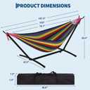 Garvee 2 Person Hammocks with Stand for Outside, Double Hammocks Portable Space Saving Heavy-Duty Steel Stand for Indoor Outdoor Patio with Carrying Bag, 450 lbs Capacity