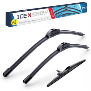 3 Wipers 24"/20"/12" Windshield Wiper Blades Fit for Toyota 4Runner 2023 2022 2021 2020 2019 2018 2017 2016 2015 2014 2013 2012 2011 2010 OEM Quality J/U Hook Adapter