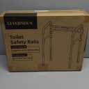 Toilet Safety Rails, Adjustable Toilet Frame for Elderly, Seniors, Handicap & Disabled, Foldable Handicap Toilet Handles Fit Any Toilets (Gray)