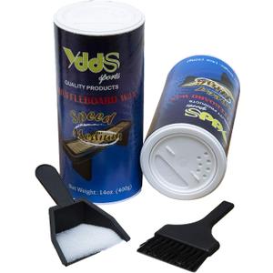 Shuffleboard Sand - Shuffleboard Wax with Mini Dustpan and Mini Brush, 2 Cans(214 oz) (2 Cans Medium Speed(Round))