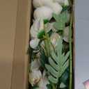 6 Pack Artificial Ranunculus Flowers, 28" Long Stem Faux Silk Blooms with Leaves, Realistic 42 Heads Fake Ranunculus for Tall Vase, Wedding DIY Bouquets Home Decor(Champagne White)