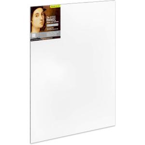 Ampersand Art Supply Wood Gesso Artist Painting Panel: Primed Smooth, 18" x 24", 1/8" Flat Profile