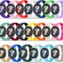 20 Pack Bands Compatible with Samsung Galaxy Watch 7 6 5 4 FE 40mm 44mm/6 4 Classic 43mm 47mm 42mm 46mm/5 Pro 45mm/Active 2 Band, 20mm Soft Silicone Sport Replacement Strap for Women Men