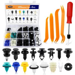 200PCS Tesla Bumper Fender Liner Push Retainer Fastener Plastic Rivet Clips Tesla Body Clips for Tesla Interior and Exterior Retainer Fastener Clip Assortment