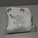 FMFUNCTEX 100% White Blackout Curtains for Bedroom, White Weave Textured Curtains 84 Inches Long Thermal Insulated Curtain for Living Room, Black Out Drapery Grommet Room Darkening 2 Panels