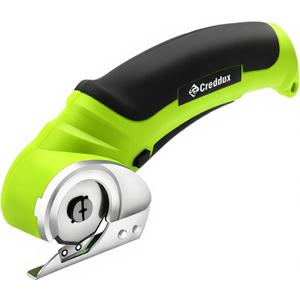 Cordless Electric Scissors, 4.2V Cardboard Cutter Tool for Cardboard Carpet Leather Packages Plastic with Rechargeable Battery Green