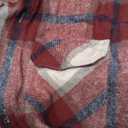 Boys Girls Casual Flannel Plaid Hoodies Spring Fashion Button Down Shirts Long Sleeve Cute Lightweight Jacket Coats, Burgundy White 13-14y