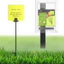 12Pack Blank Yard Signs with 6 pack Plastic Stakes Custom Sign Garden Yard Signs No Pooping Dog Signs for Yard,Keep Off Yard Sign Stake Kits, 12PACK 6"x 6"x 16.2"