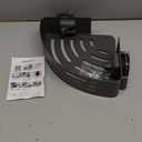 Corner Shower Caddy with Suction Cups, Shower Suction Shelf With Towel Bar, Wall Bathroom Shower Organizer Corner with Hooks, No-Drilling Removable (Plastic, 2-Pack, Gunmetal Gray)