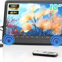 Desobry 10" Small Portable TV with Detachable Antenna, 1080P Mini TV with IPS Display, Support HDMI, USB, RCA, Built in Digital Tuner, AV Inputs, Dual Speaker and Remote Control
