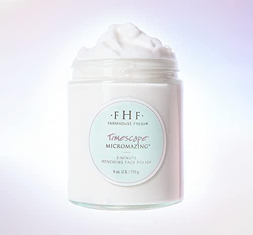 FarmHouse Fresh Face Exfoliator, Plant-Based Face Scrub, Gentle Exfoliating Face Polish With Cucumber Extract. Timescape Micromazing Facial Polish. 6 Oz