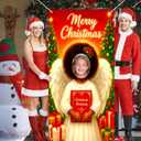 Christmas Angel Photo Door Banner 35x71inch Holiday Backdrop Party Decorations Merry Christmas Background Supplies Angel Gift Props for Indoor Outdoor Photography