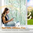 QHY Sunshine Window Privacy Film with Installation Tools Home Decorative Colored Glass Window Stickers Reusable electrostatic Window Stickers (Green Plants, 45.2 * 78.7 in)