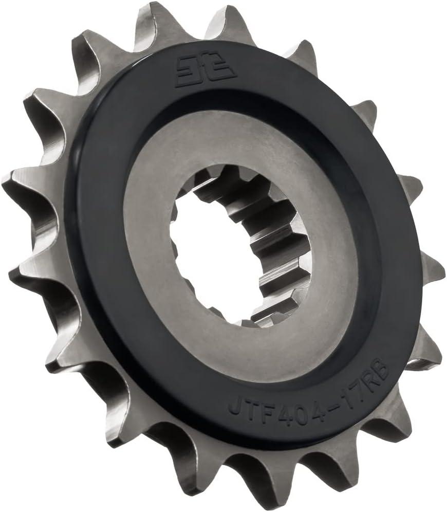 JT Sprockets JTF404.17RB 17 Tooth Rubber Cushioned Front Countershaft Sprocket, Single