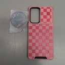 Buleens for Moto G Stylus 5G 2024 Case - with Ring Stand & Camera Cover Aesthetic Cute Designed Women Girls Unique Kawaii Girly Teens Phone Case for Motorola G Stylus 5G 2024 Compatible with Magsafe (Pink Plaid)