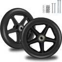 2 Pack 6 Inch Replacement Front Wheels for Wheelchairs, Walkers, Rollators, Durable Anti-Slip ABS Wheels Hub- Universal Aid Wheels for Adults, Seniors