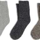 BomKinta Boot Socks for Women Winter Solid Thick Warm Socks Cozy Crew Socks Christmas Gift (L)