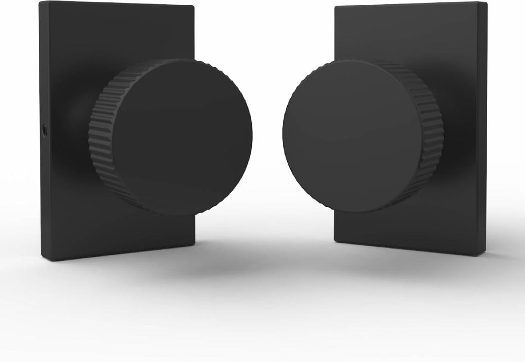 Mega Handles Ribba Dummy Door Handles - 2 Pack Heavy Duty Black Door Handle, Non-Turning Door Handle for Hallway, Closet & French Doors, Single Side, Fits All Standard Doors - Matte Black