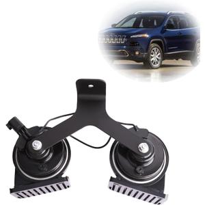 MITZONE Dual Horn Assembly With Bracke Compatible with Jeep Cherokee Grand Cherokee 2014 2015 2016 2017 2018 2019 MITZONE Dual Horn Assembly With Bracke Compatible with Jeep Cherokee Grand Cherokee 2014 2015 2016 2017 2018 2019