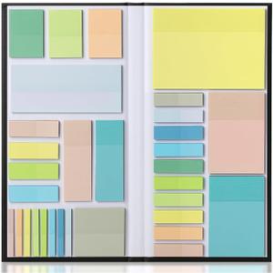 Mr. Pen- Transparent Sticky Note Set, 1650 Sheets, Pastel Colors, Transparent Sticky Notes Tabs, Translucent Sticky Notes, Stocky Notes for Bible Journaling