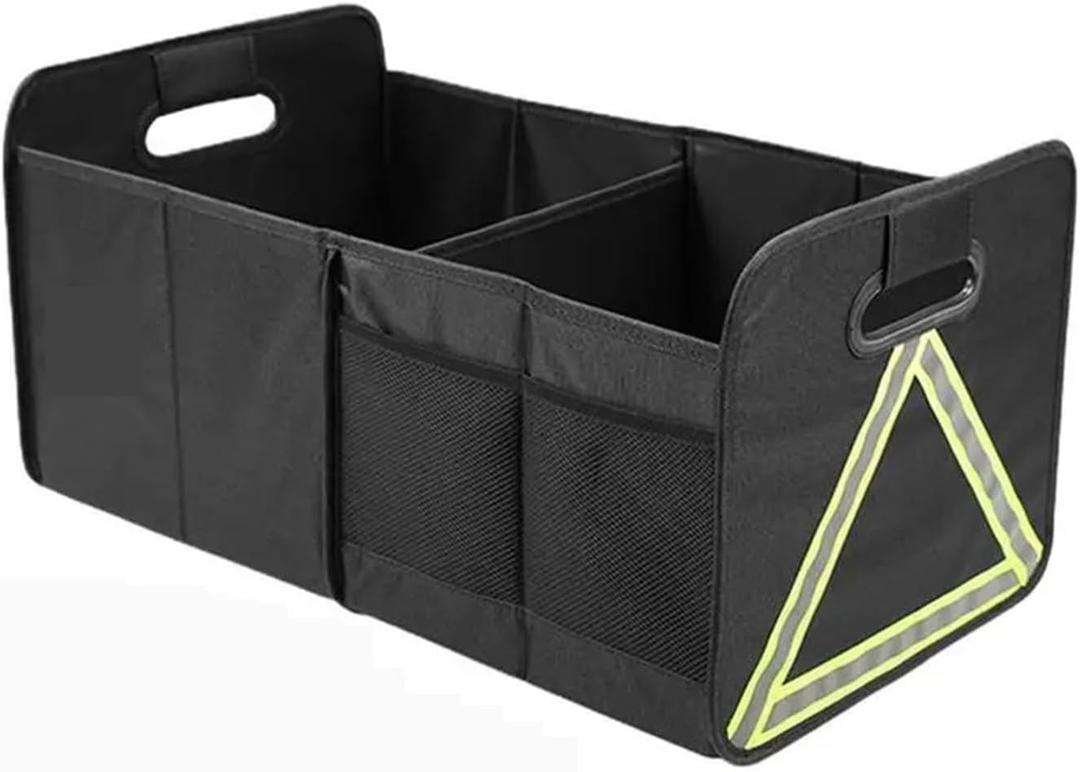 Car Organizer Bag Car Trunk Organizer 50L Divided Organizers Multi Storage Tool Box Foldable Storage Bag Interior Accessories