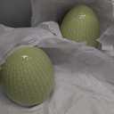 Set Of 2 Holiday Home Ceramic Eggs - Green