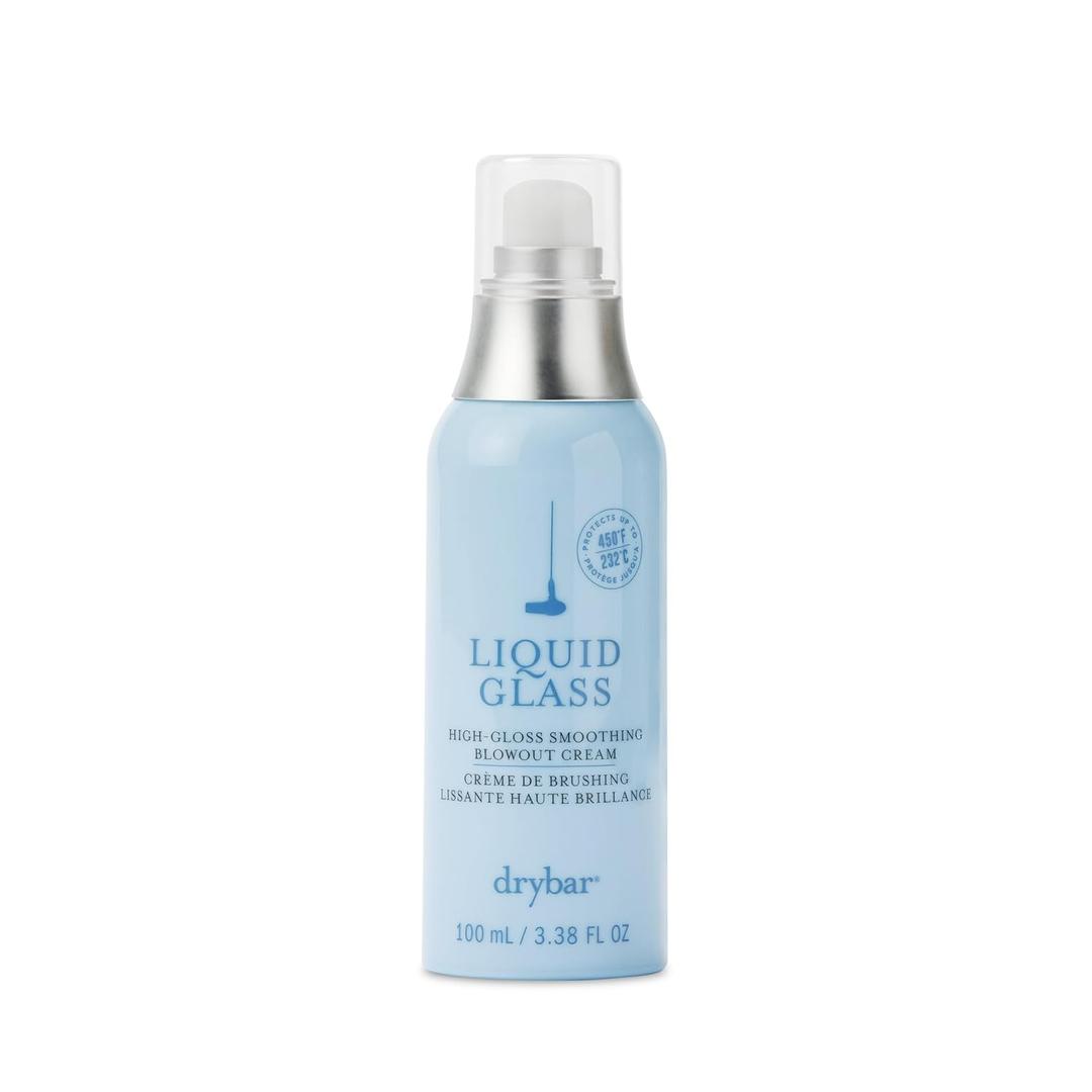 Drybar Liquid Glass High-Gloss Smoothing Blowout Cream | Reduces Frizz, Smooths Hair, Enhances Shine for a Healthier Appearance | Heat Protectant for Hair up to 450F