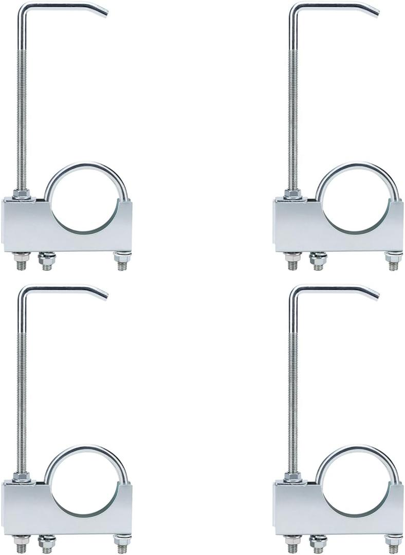 4 PCS Exhaust Clamp with Hange fit 3" Exhaust Pipe，Rear Muffler Hanger Universal Exhaust Hangers Exhaust System Hanger for Car Truck Exhaust Pipe