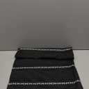 NEWISHER Rustic Farmhouse Embroidered Square Tablecloth Jacquard Striped Table Cloth Linen Texture Washable Dining Table Cover Kitchen Dining Home Decoration Black 36x36 inch