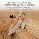BADESOFA SAUNASOFA Sauna Mat & Pillow Set 2 Person Sauna seat Cushion with Pillow Luxury Sauna Gift for Infrared or Finnish Sauna in Taupe