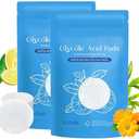 Glycolic Acid Pads 10% Exfoliating Pad for Face,Exfoliating Pads with Salicylic Toner Pad With Acid Aloe Vitamin E Deep Cleaning Effect Peeling Gentle for Sensitive Skin-40, 2 Pcs