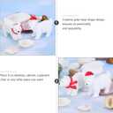 9Pcs Christmas Miniature Polar Bear Adornment Creative Bear Micro Landscape Ornament Desktop Decoration (Random Style) Home Decor