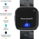 Fitbit Versa 2 Special Edition Health and Fitness Smartwatch with Heart Rate, Music, Alexa Built-In, Sleep and Swim Tracking, Smoke Woven/Mist Grey, One Size (S and L Bands Included)