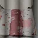 Baby Bedside Bassinet Sheets Fitted Girl, 33x20 Compatible with Baby Delight Dream On Me & Most Rectangle Bedside Sleeper Bassinet Mattresses, Super Soft Microfiber Pink Rainbow