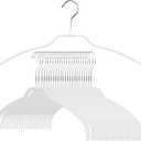 Mawa Reston Lloyd Silhouette Ultra-Thin Series, Non-Slip Space Saving Shirt Hanger, Style 42/FT, Pack of 24, White, 24 Piece