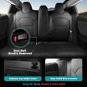 Customized for Tesla Model 3 Seat Cover 2024 2025 2026, 5 Seater Seat Cover Full Set Nappa Faux Leather Replacement Accessories Black