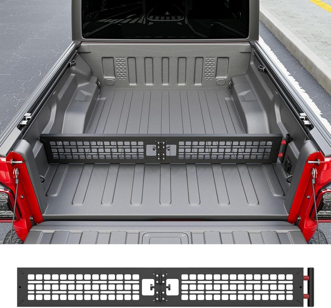 SZYANG Truck Bed Divider Compatible with 2020-2026 Jeep Gladiator Cargo Manager Molle Panel Truck Bed Organizer Replacement for 2020-2026 Jeep Gladiator Accessories