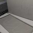 Fabric Storage Boxes 6 Pcs, Stackable Storage Bins with Clear Lids, Foldable Oxford Cloth Cube Closet Organizer Baskets, Clothes Containers for Towels, Blankets, Books, Light Grey-Medium