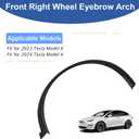 Front Right Fender Wheel Arch for Tesla Model X 2023-2024 Flare Fender Molding Trim