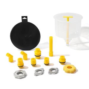 15 PCS Universal No Spill Coolant Funnel Kit, Radiator Funnel Burping kit, Spill Proof Design for Easy Coolant Refills, Includes Extra Adapters and Funnels for All Vehicle Types Translucent