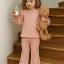 Toddler Girl 2-piece Clothes Set Infant Girl Cotton Long Sleeve Shirt and Pant Fall Winter Outfit for Baby Girl