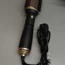 Hair Dryer Brush Blow Dryer Brush in One, 4 in 1 Hair Dryer and Styler Volumizer with Oval Barrel, Professional Salon Hot Air Brush for All Hair Types, Gold