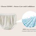 Adult Diaper Cover for Incontinence Noiseless Leak-Protection Underwear Plastic Pants Over Diapers Waterproof Rubber Pants (White, Large)