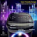 QxbJoy Portable Bluetooth Speaker: 160W Peak Powerful Loud Sound Deep Bass Wireless Boombox Large Subwoofer 15 Hours Battery Life Fast Charging with Led Light Show for Party Outdoor Camping Backyard