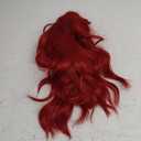 Long Wavy Red Wig for Women Middle Part Synthetic Hair Replacement Wig for Halloween Cosplay Daily Use