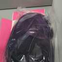 VCKOVCKO Ombre Color Natural Wavy Bob Wig With Air Bangs Short Bob Wigs Women's Shoulder Length Black to Purple Curly Wavy Synthetic Cosplay for Girl (12", Black to Purple)