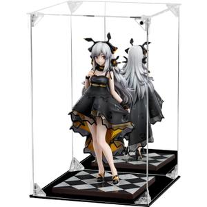 Acrylic Display Case Clear Action Figure Display Case with Mirrored Back, Dustproof Protection Display Box Alternative Glass Case for Collectibles Figures Models Doll Toys (8x8x12 inch; 20x20x30cm)