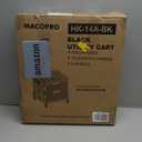 Folding Utility Cart Portable Rolling Crate Handcart Shopping Trolley Collapsible Tool Box, with Lid, Basket on 4 Rotate Wheels, for Grocery, Office, Luggage, Teacher (Black)